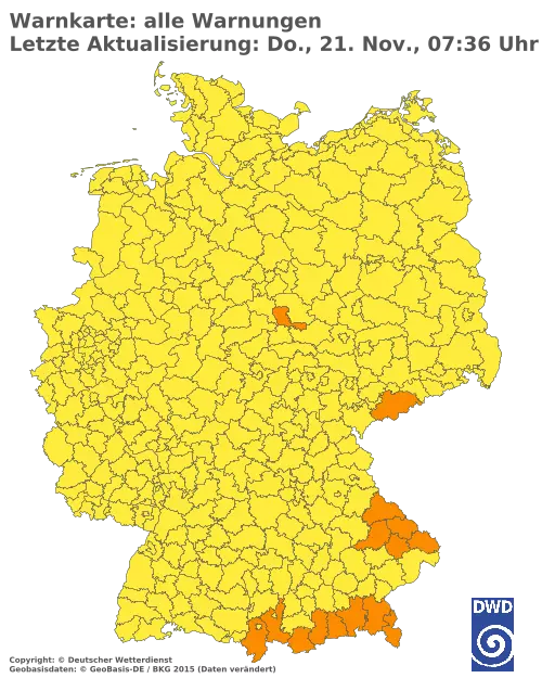 Aktuelle Wetterwarnungen für  Kitzingen