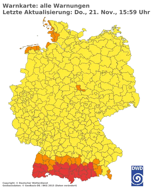 Aktuelle Wetterwarnungen für  Kitzingen