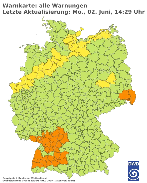 Aktuelle Wetterwarnungen für  Kitzingen