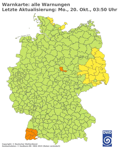Aktuelle Wetterwarnungen für  Kitzingen
