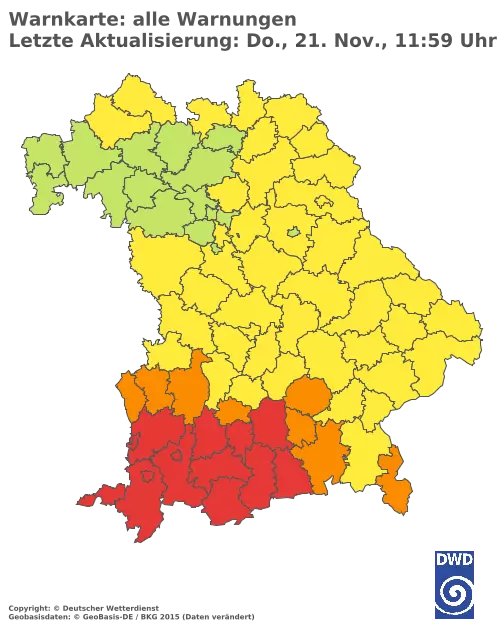 Aktuelle Wetterwarnungen für  Kitzingen