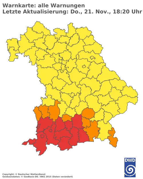 Aktuelle Wetterwarnungen für  Kitzingen