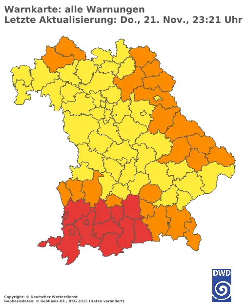 Aktuelle Wetterwarnungen für  Kitzingen