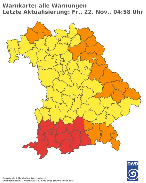 Aktuelle Wetterwarnungen für  Kitzingen