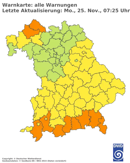 Aktuelle Wetterwarnungen für  Kitzingen