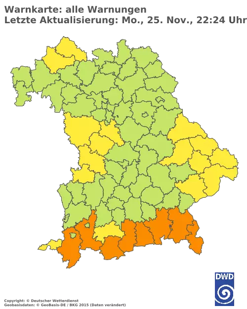 Aktuelle Wetterwarnungen für  Kitzingen