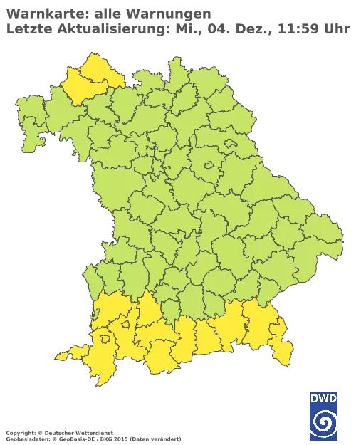 Aktuelle Wetterwarnungen für  Kitzingen