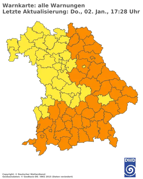 Aktuelle Wetterwarnungen für  Kitzingen