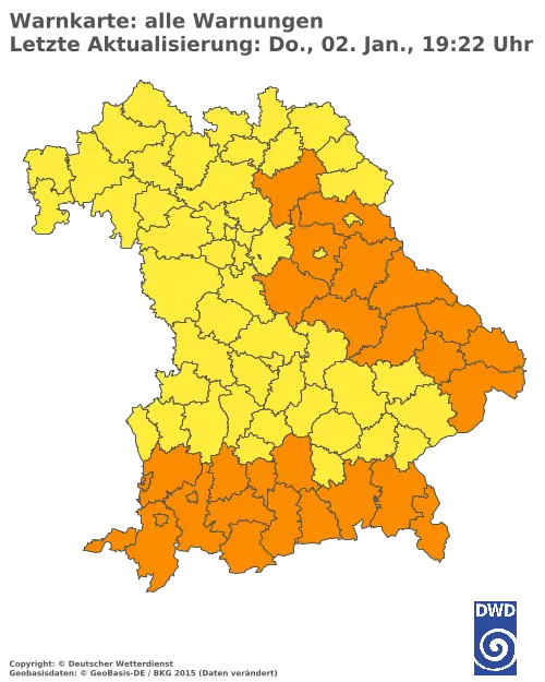 Aktuelle Wetterwarnungen für  Kitzingen