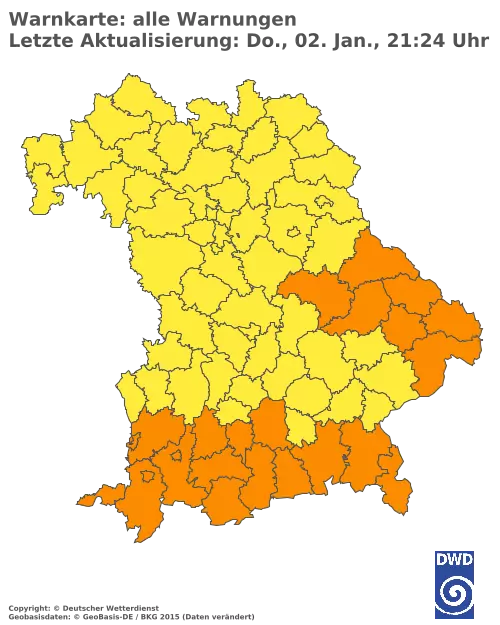 Aktuelle Wetterwarnungen für  Kitzingen