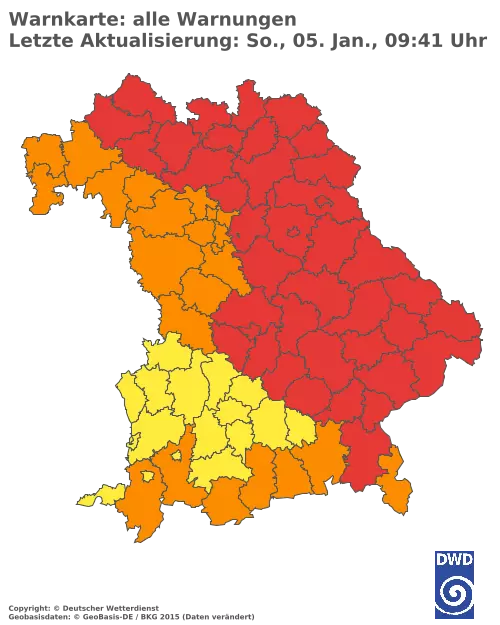 Aktuelle Wetterwarnungen für  Kitzingen