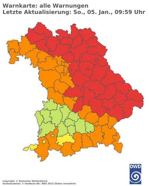 Aktuelle Wetterwarnungen für  Kitzingen