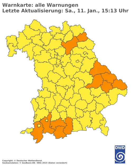 Aktuelle Wetterwarnungen für  Kitzingen