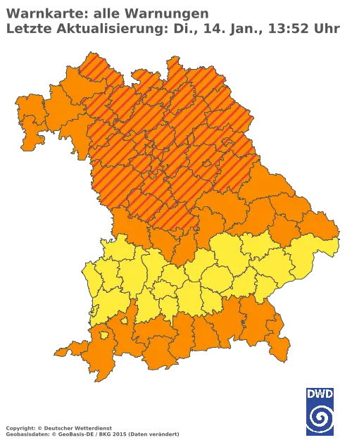 Aktuelle Wetterwarnungen für  Kitzingen