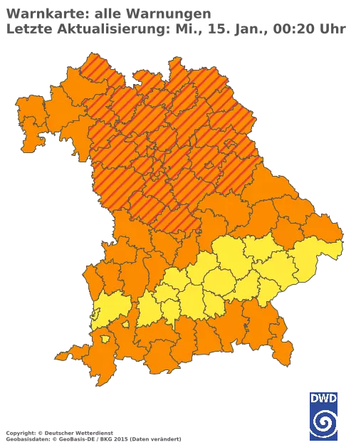 Aktuelle Wetterwarnungen für  Kitzingen