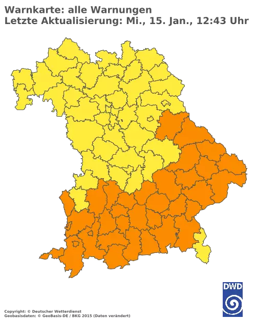 Aktuelle Wetterwarnungen für  Kitzingen