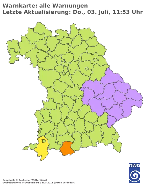 Aktuelle Wetterwarnungen für  Kitzingen