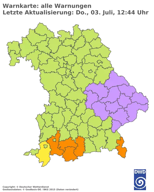 Aktuelle Wetterwarnungen für  Kitzingen