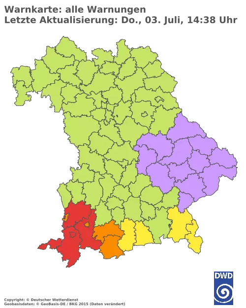 Aktuelle Wetterwarnungen für  Kitzingen
