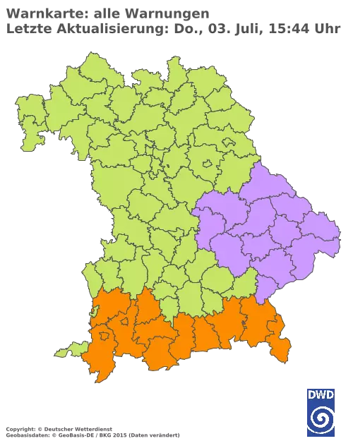 Aktuelle Wetterwarnungen für  Kitzingen
