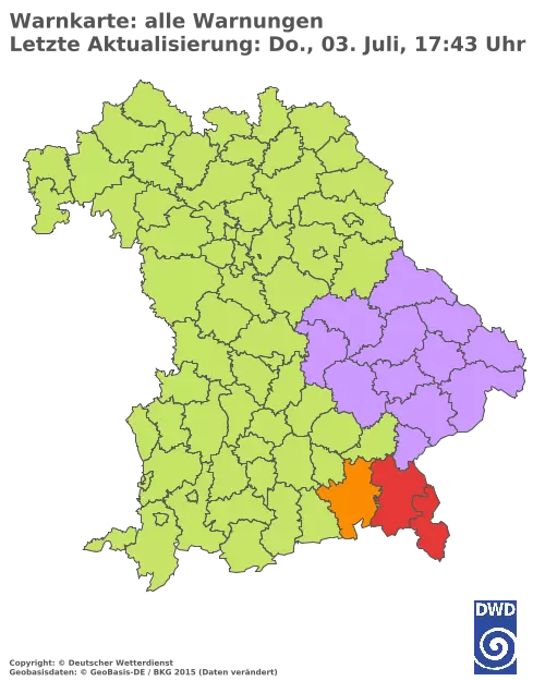 Aktuelle Wetterwarnungen für  Kitzingen