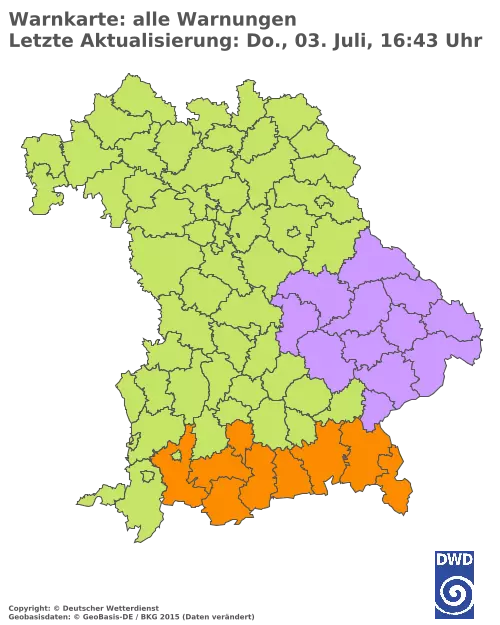 Aktuelle Wetterwarnungen für  Kitzingen
