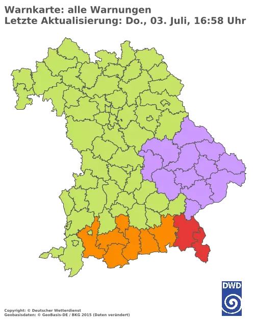 Aktuelle Wetterwarnungen für  Kitzingen