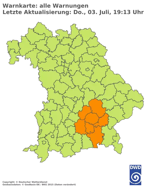 Aktuelle Wetterwarnungen für  Kitzingen