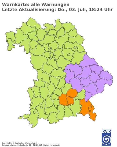 Aktuelle Wetterwarnungen für  Kitzingen