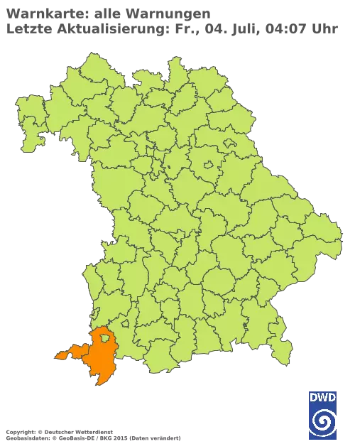 Aktuelle Wetterwarnungen für  Kitzingen