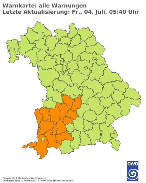 Aktuelle Wetterwarnungen für  Kitzingen