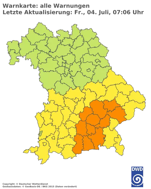 Aktuelle Wetterwarnungen für  Kitzingen
