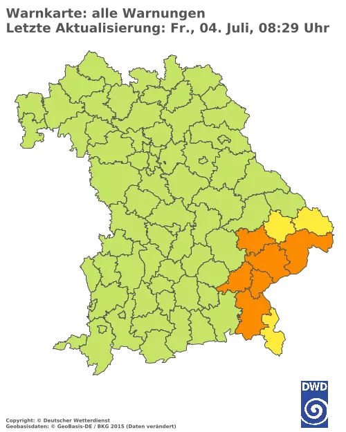 Aktuelle Wetterwarnungen für  Kitzingen