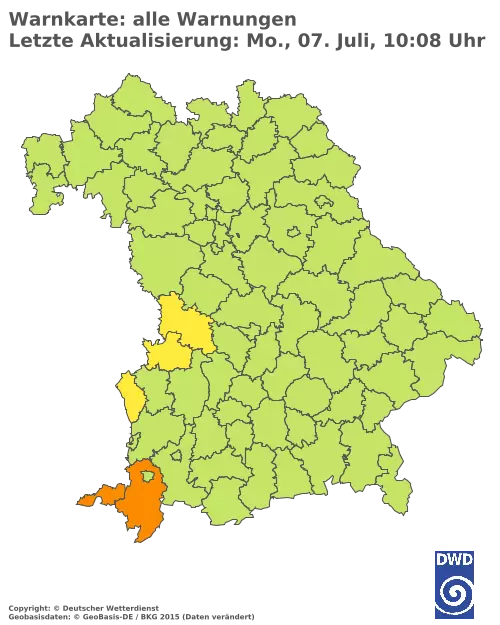 Aktuelle Wetterwarnungen für  Kitzingen