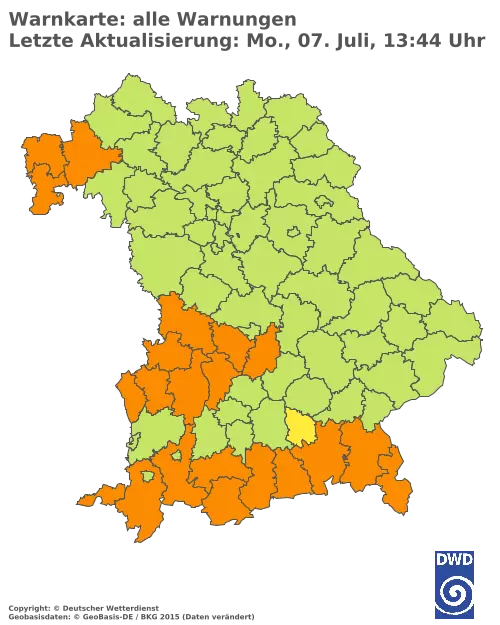 Aktuelle Wetterwarnungen für  Kitzingen