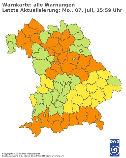 Aktuelle Wetterwarnungen für  Kitzingen
