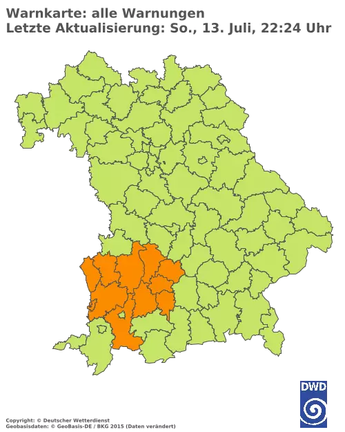 Aktuelle Wetterwarnungen für  Kitzingen