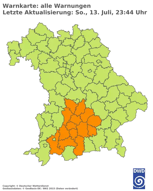 Aktuelle Wetterwarnungen für  Kitzingen