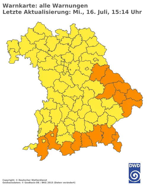 Aktuelle Wetterwarnungen für  Kitzingen