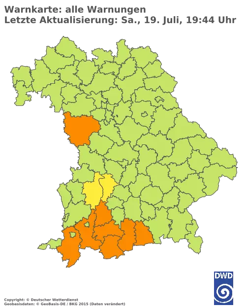 Aktuelle Wetterwarnungen für  Kitzingen