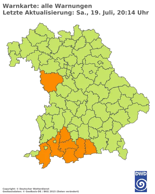 Aktuelle Wetterwarnungen für  Kitzingen
