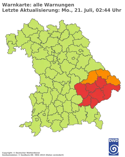 Aktuelle Wetterwarnungen für  Kitzingen