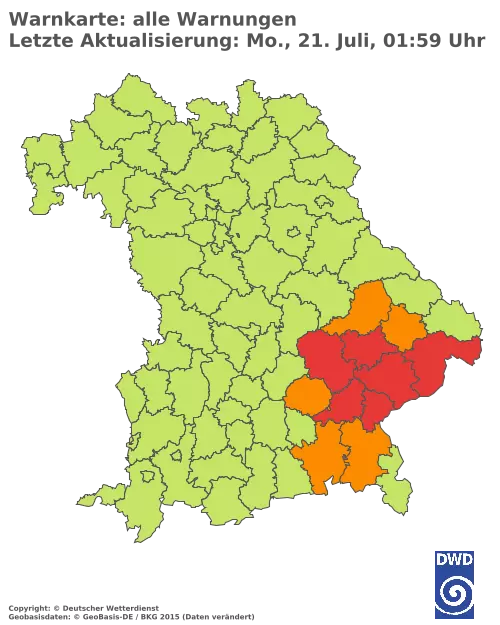 Aktuelle Wetterwarnungen für  Kitzingen
