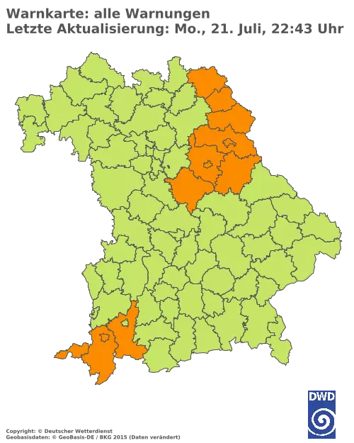 Aktuelle Wetterwarnungen für  Kitzingen