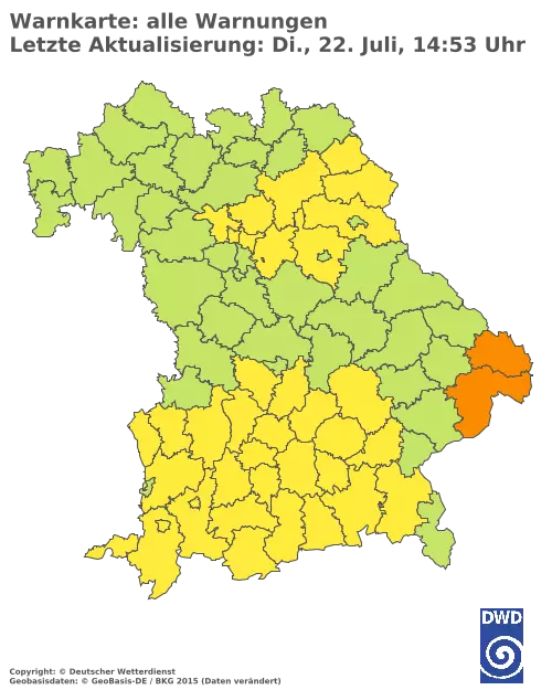 Aktuelle Wetterwarnungen für  Kitzingen