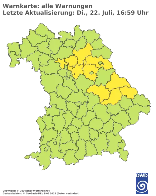Aktuelle Wetterwarnungen für  Kitzingen