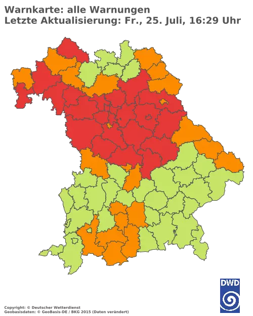 Aktuelle Wetterwarnungen für  Kitzingen