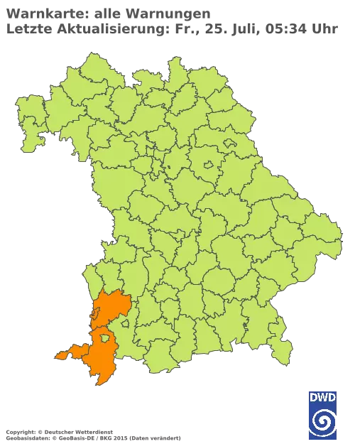 Aktuelle Wetterwarnungen für  Kitzingen