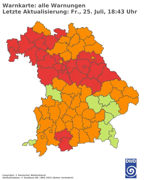 Aktuelle Wetterwarnungen für  Kitzingen
