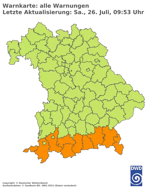 Aktuelle Wetterwarnungen für  Kitzingen